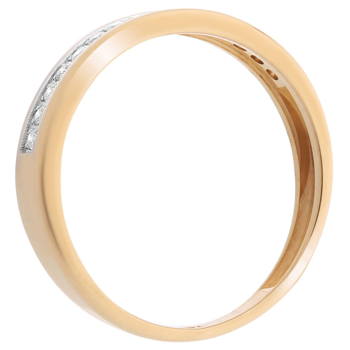 Orphelia Mujer 18 k (750) oro amarillo redondo blanco diamante