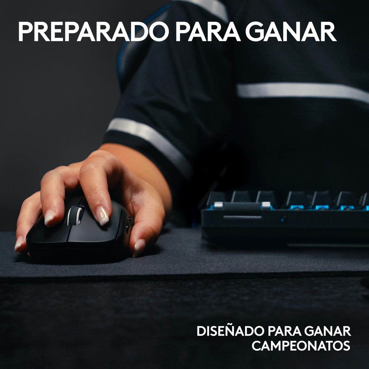 Logitech G PRO X SUPERLIGHT 2 LIGHTSPEED Ratón inalámbrico Gaming, Europa del Este Envases, 8K, ligero, 60g, HERO 2, 888 IPS, 44K DPI, 5 botones programables, USB-C, PC/Mac - Negro