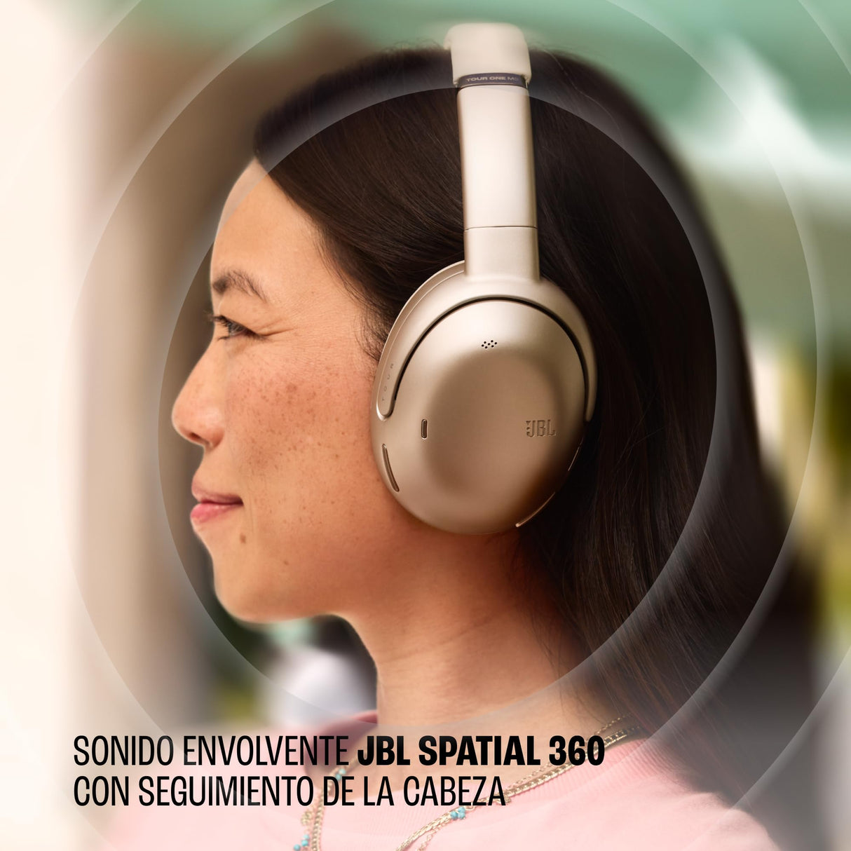 JBL Tour One M3 Auriculares supraaurales inalámbricos con Bluetooth, cancelación de Ruido True Adaptative, 70h de batería, Ajuste cómodo, Sonido Spatial 360 con Seguimiento de Cabeza, Latte