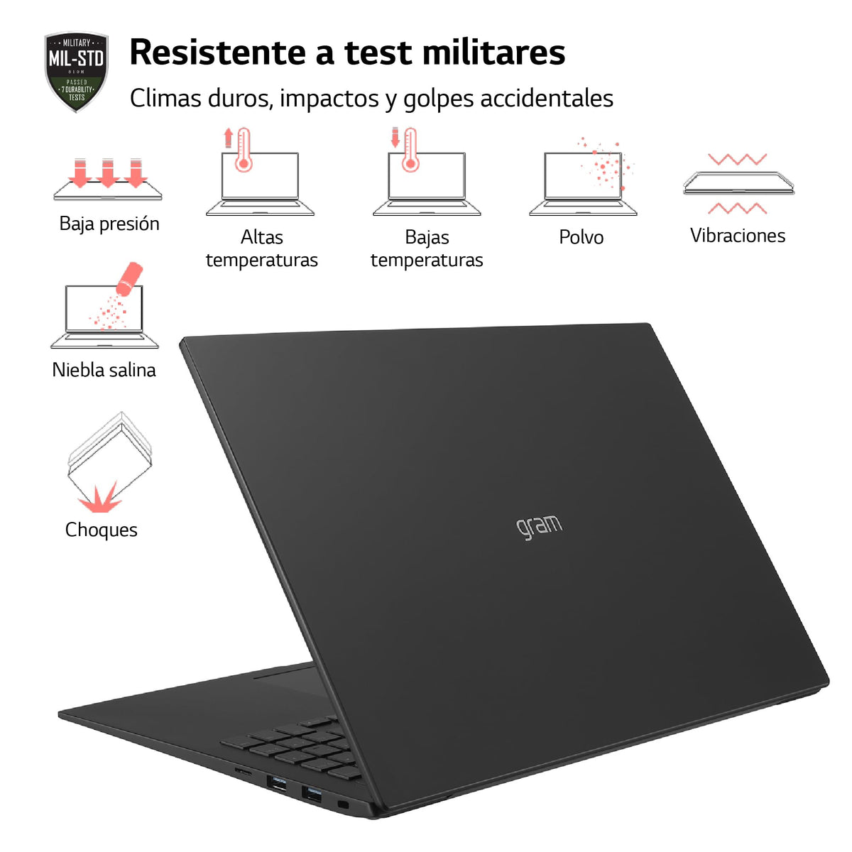LG gram 16Z90R-E.AD78B Ordenador Portátil 16 Pulgadas, Intel Core i7, 32GB RAM, 1TB SSD, NVIDIA RTX3050 4GB, Panel IPS antirreflejo, WQXGA, 1.29 kg, 22.5 Horas, Windows 11 Home, Negro, Teclado QWERTY