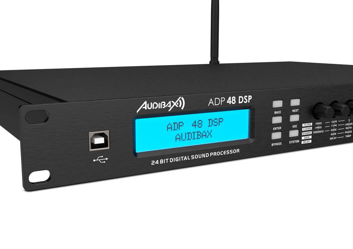 Audibax ADP 48 DSP Procesador de Sonido Crossover Digital 19" 8 Canales de Salida