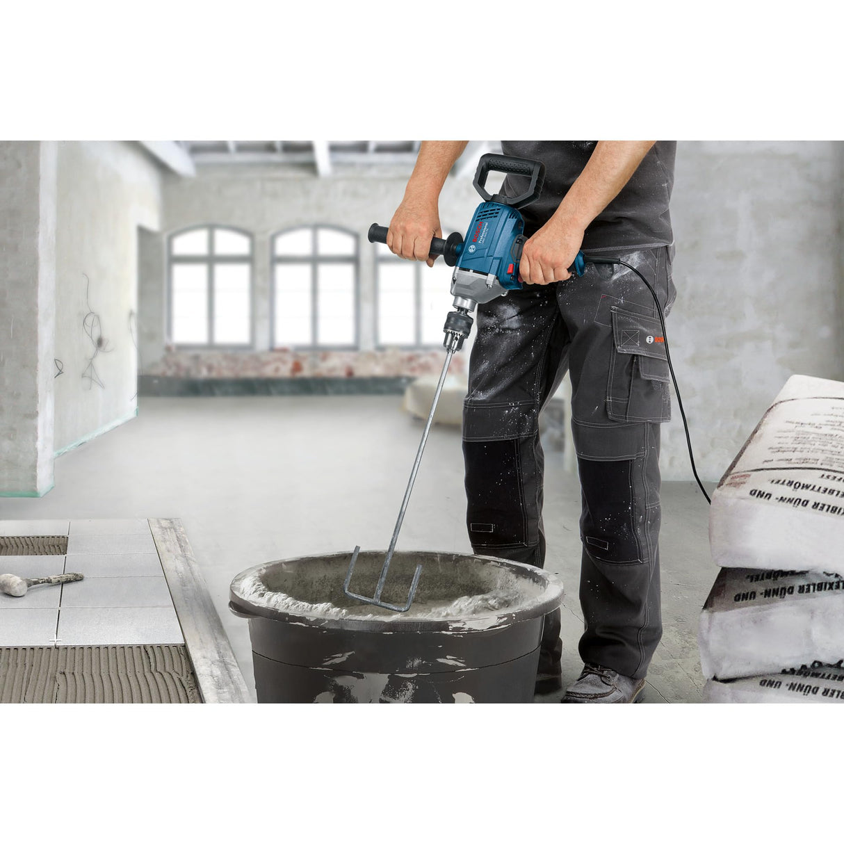Bosch Professional GBM 1600 RE - Taladro sin percusión (850 W, Ø max perforación acero 16 mm, empuñadura giratoria 360°, en caja)