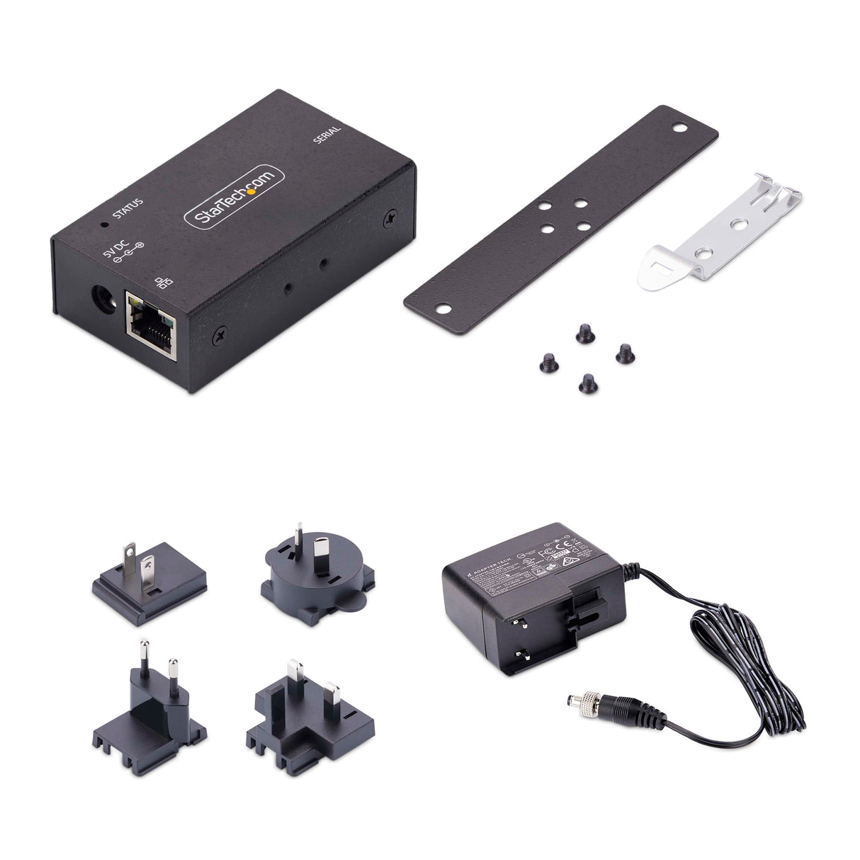 StarTech.com Adaptador Serie a Ethernet - Servidor LAN de Dispositivos Serie RS232 de 1 Puerto - Pared/Carril DIN