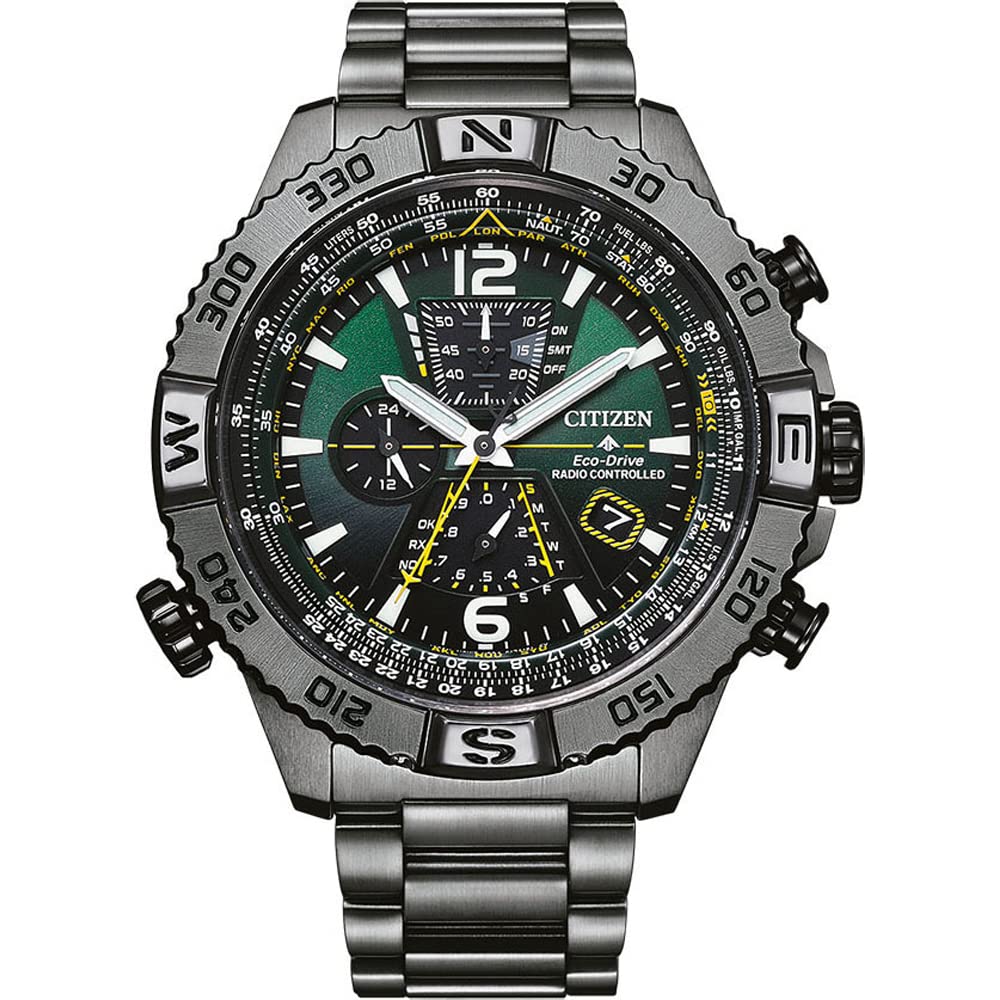 Citizen Reloj Cronógrafo para Hombres de Cuarzo japonés con Correa en Acero Inoxidable AT8227-56X