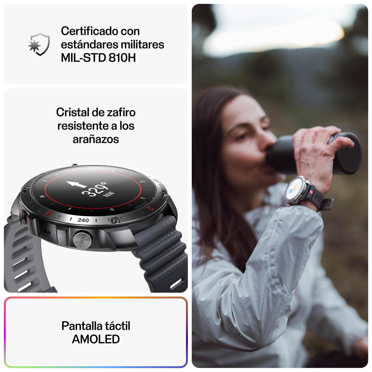 Polar Grit X2 Pro Reloj Multideporte Robusto, con GPS y Correa de Cuero Adicional, navegación Avanzada, Registro de Actividad, biosensores y monitoreo de FC