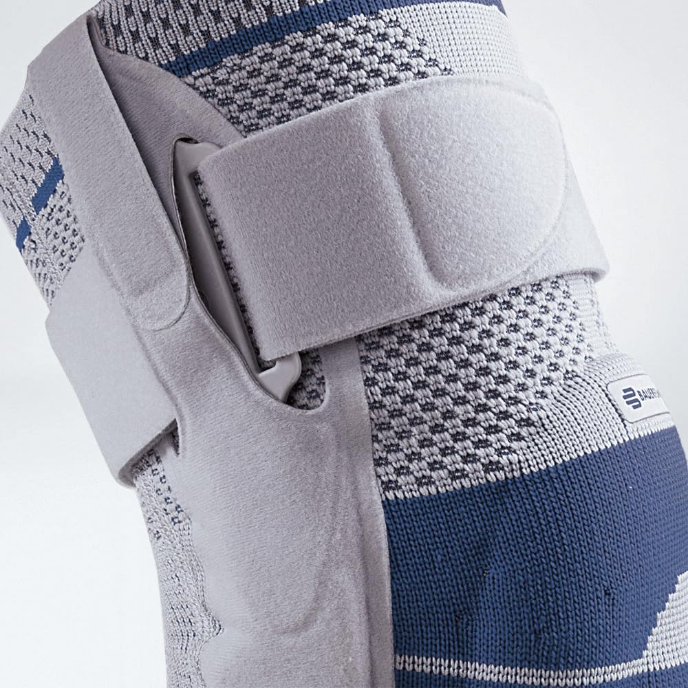 BAUERFEIND Vendaje de Rodilla, GenuTrain S, titán,Izquierdo, Talla 4