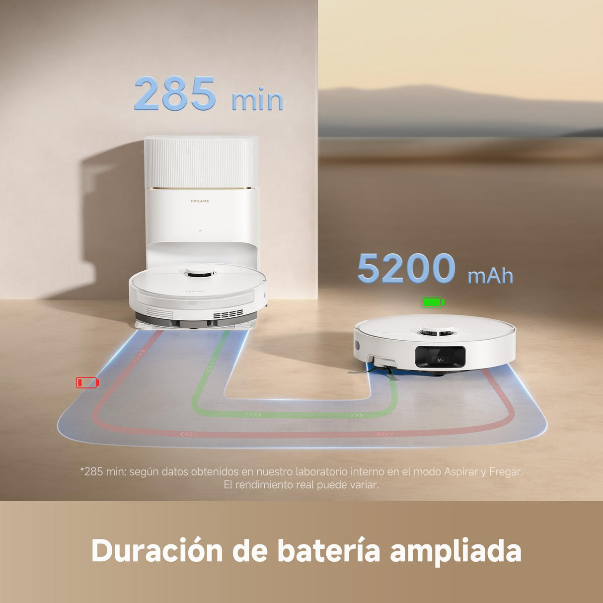 DREAME D20 Pro Plus Robot Aspirador y Fregado 2 en 1, 13.000 Pa, Cepillo Doble para Pelo de Mascotas, Limpieza de Esquinas, Vaciado, Navegación LDS, Esquiva con Láser, Suelos Duros/Alfombras, 5200 mAh