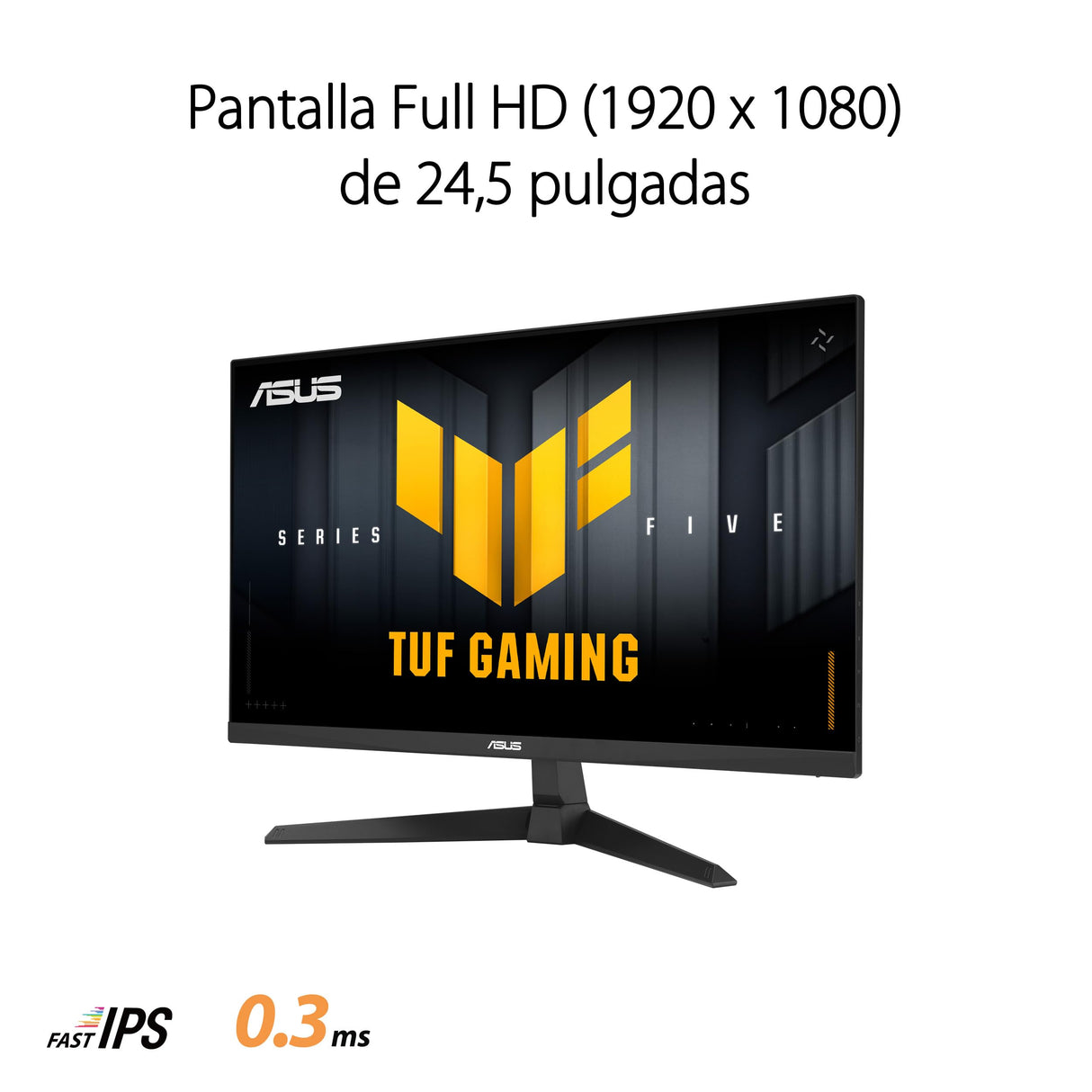 ASUS TUF Gaming VG259Q5A Monitor Gaming de 24.5", Full HD (1920 x 1080), 200 Hz, Fast IPS, ELMB, 0.3 ms GTG (mín), Altavoces estéreo, DisplayWidget Center