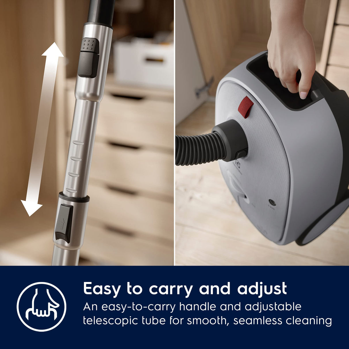 ELECTROLUX EB61A5UG, Aspirador Trineo con Bolsa, Urban Grey