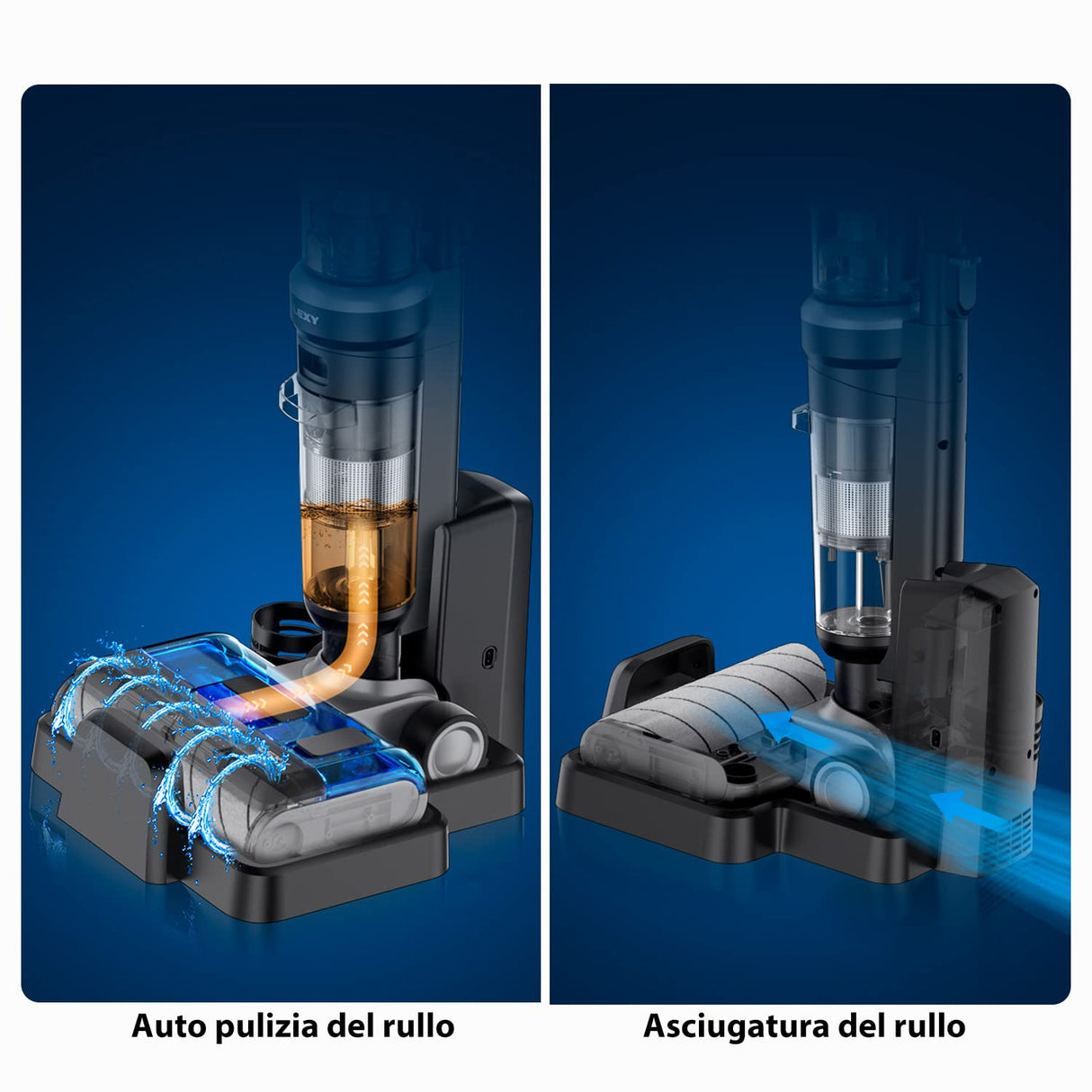 Jimmy HW10 Pro Aspirador Lavador, Limpiador 3 en 1 Inalámbrico Multisuperficie, 400 W, Asistente de Voz, Batería Extraíble con 80 Minutos de Autonomía, Pantalla LED y Autolimpieza