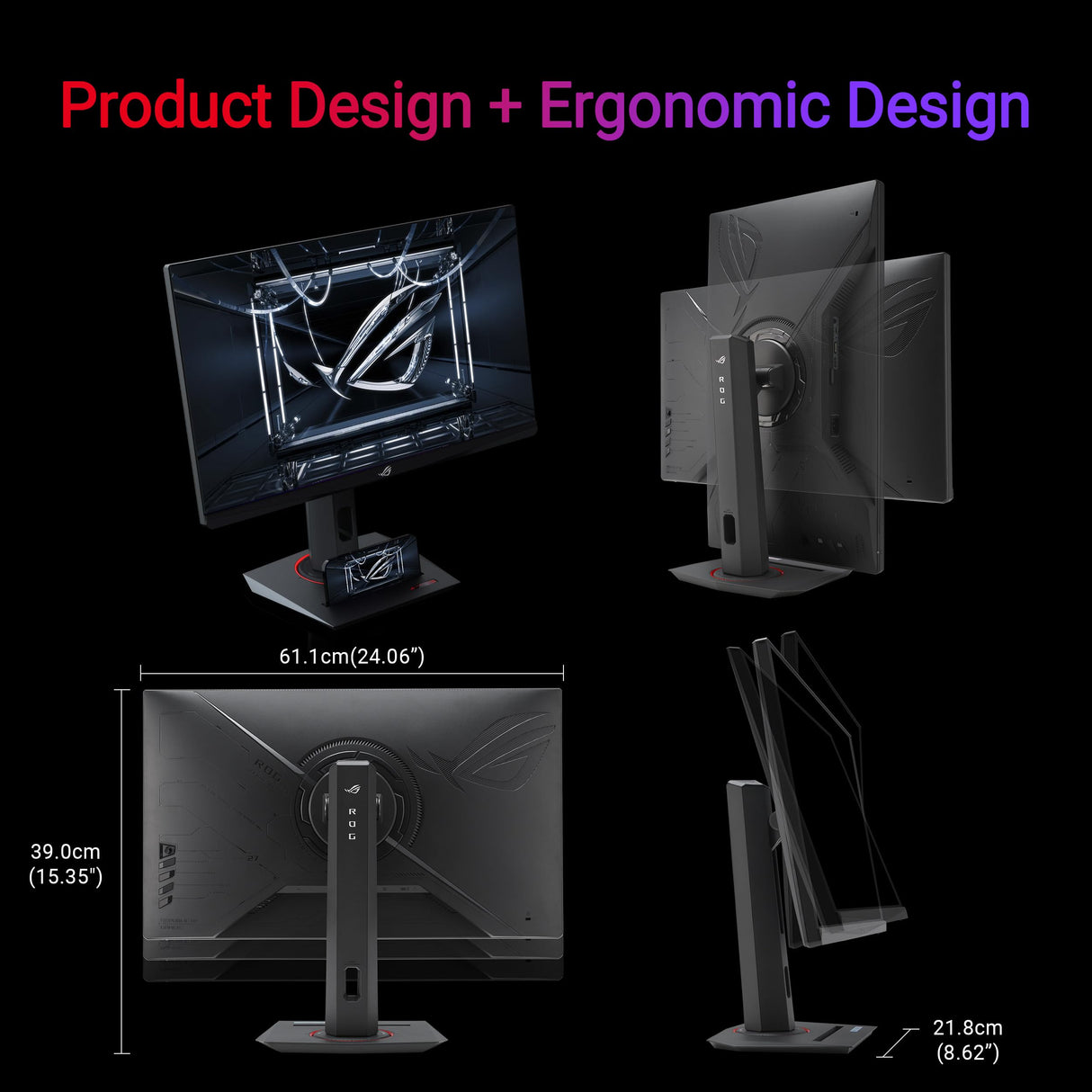 ASUS ROG Strix XG27WCMS Monitor Gaming, USB Tipo-C de 27 Pulgadas, 2560 x 1440, Curvo, 280 Hz overclock, 1 ms GTG, ELMB, USB Tipo-C, FreeSync Premium, DisplayWidget Center, Toma para trípode, HDR