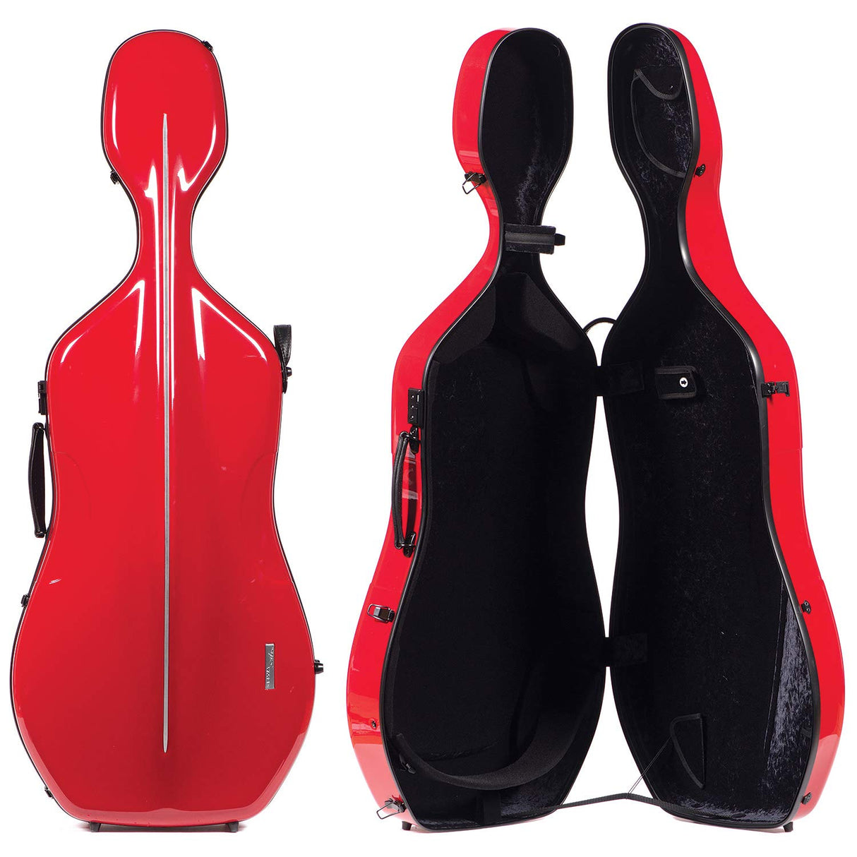 Gewa Celloetui AIR 3,9 kg rojo/negro Made in Germany extremadamente irrompible, mejores propiedades aislantes