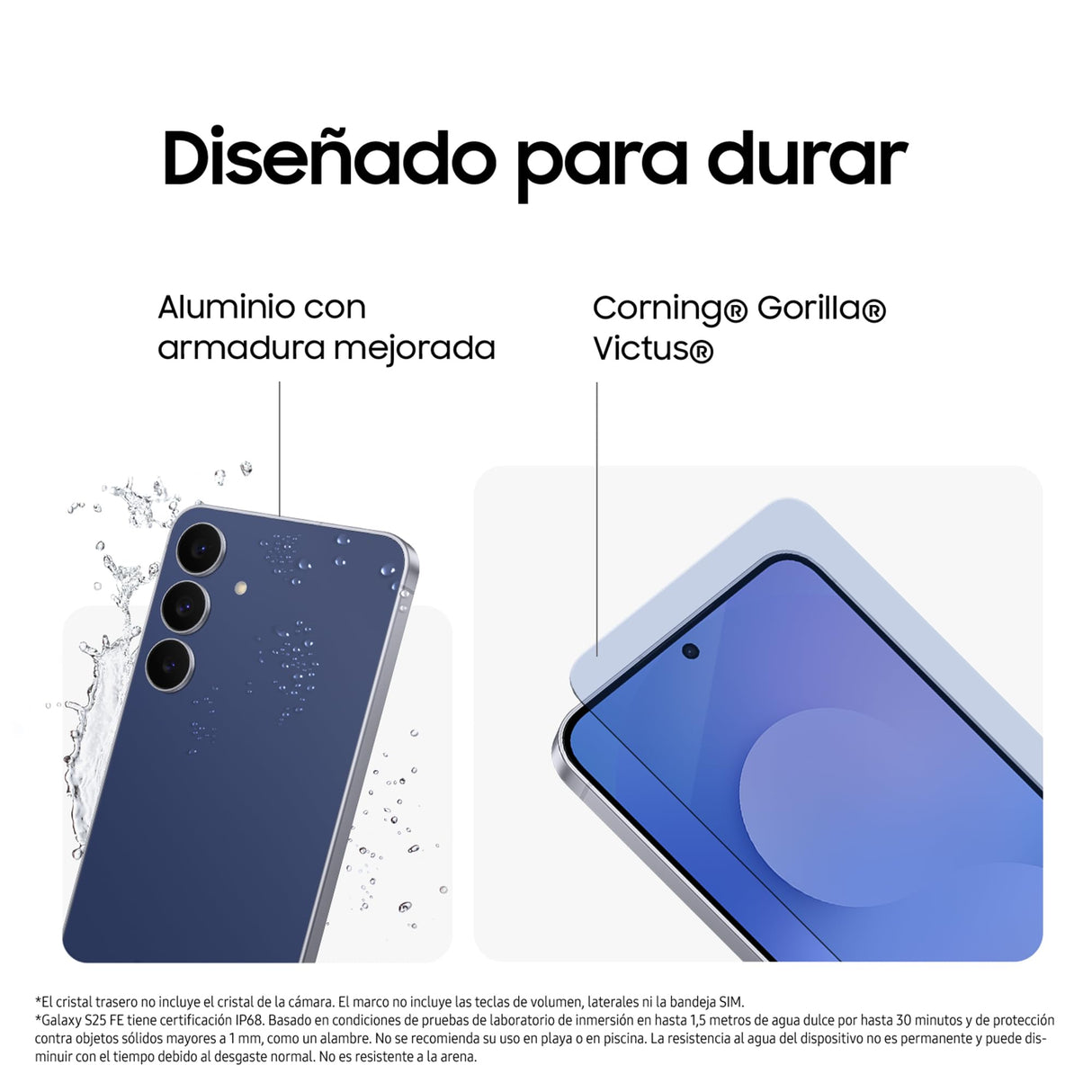 Samsung Galaxy S25 FE 256GB, Teléfono Móvil con IA, Marco Ligero 7,5mm, Pantalla FHD+ 6,7", Cámara 50MP, Exynos 2400, 8GB RAM, Garantía Fabricante 3 Años + 1 Año Extra, Blanco (Versión Española)