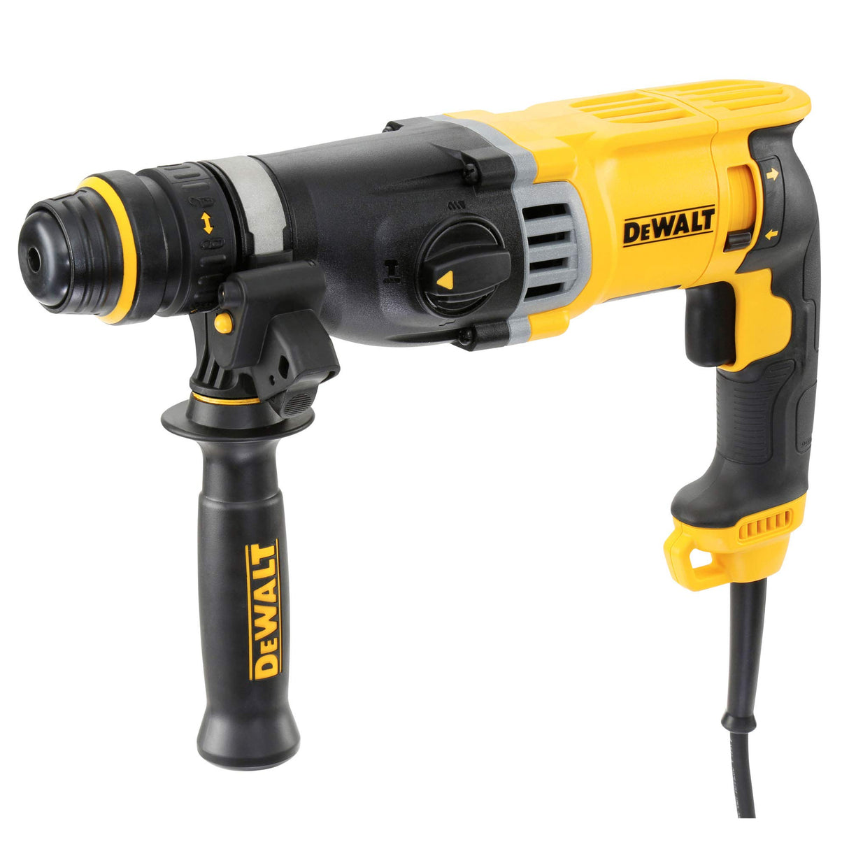 DEWALT - D25144K-QS - Taladro percutor SDS-PLUS 3J - Potente taladro percutor de 3 modos con maletín de transporte - Capacidad máx. de perforación hormigón/metal/madera 26/13/30mm - Velocidad 0-1450rpm - 900W 6