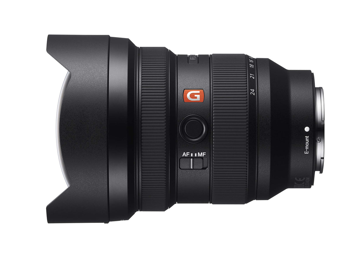 Sony SEL1224GM - Objetivo Ultra Gran Angular (12-24 mm, F2.8, Formato Completo, Compatible con Las Series A9 y A7, E-Mount, Premium) color negro