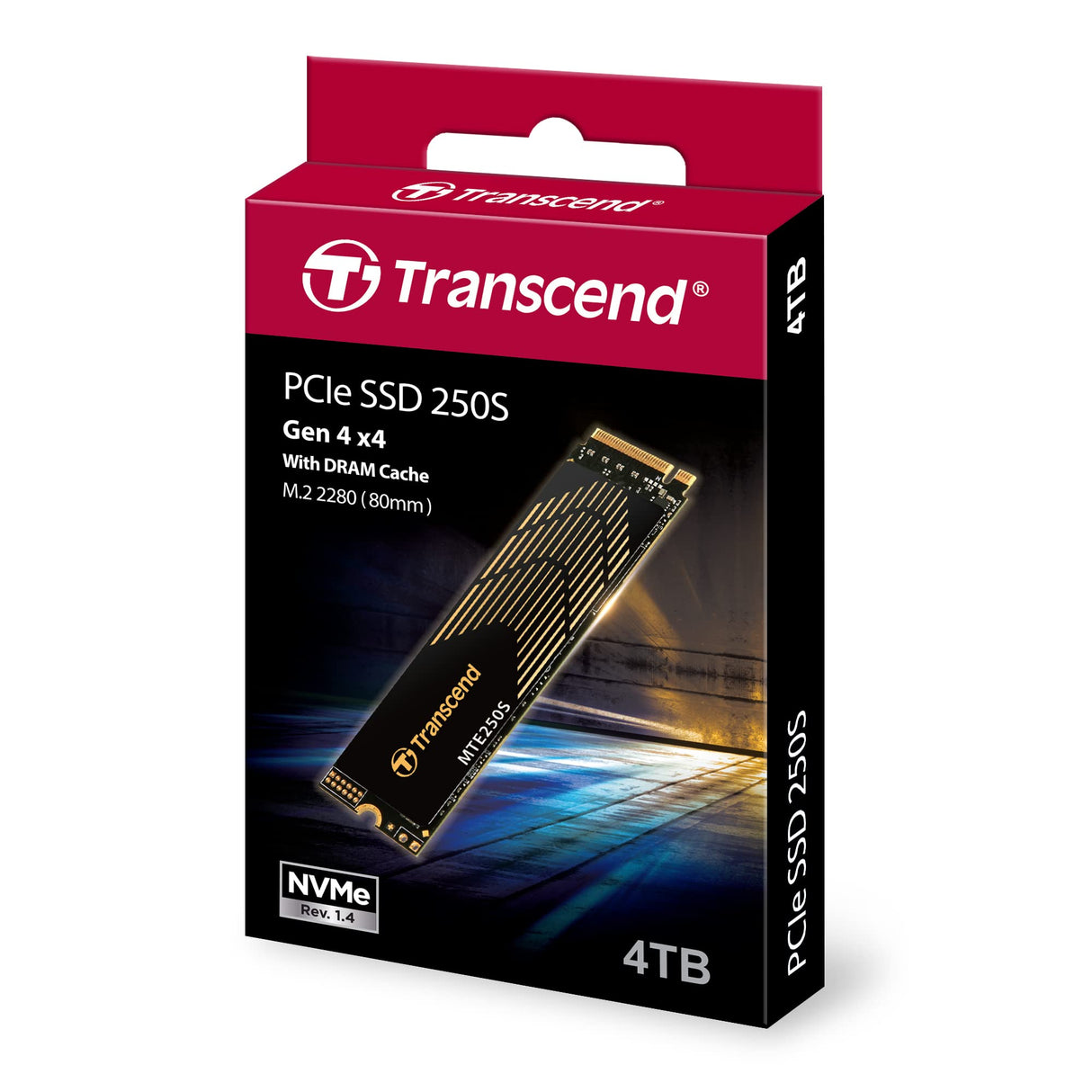 Transcend 4TB NVMe PCIe Gen4 x4 MTE250S M.2 SSD Unidad de Estado Sólido TS4TMTE250S