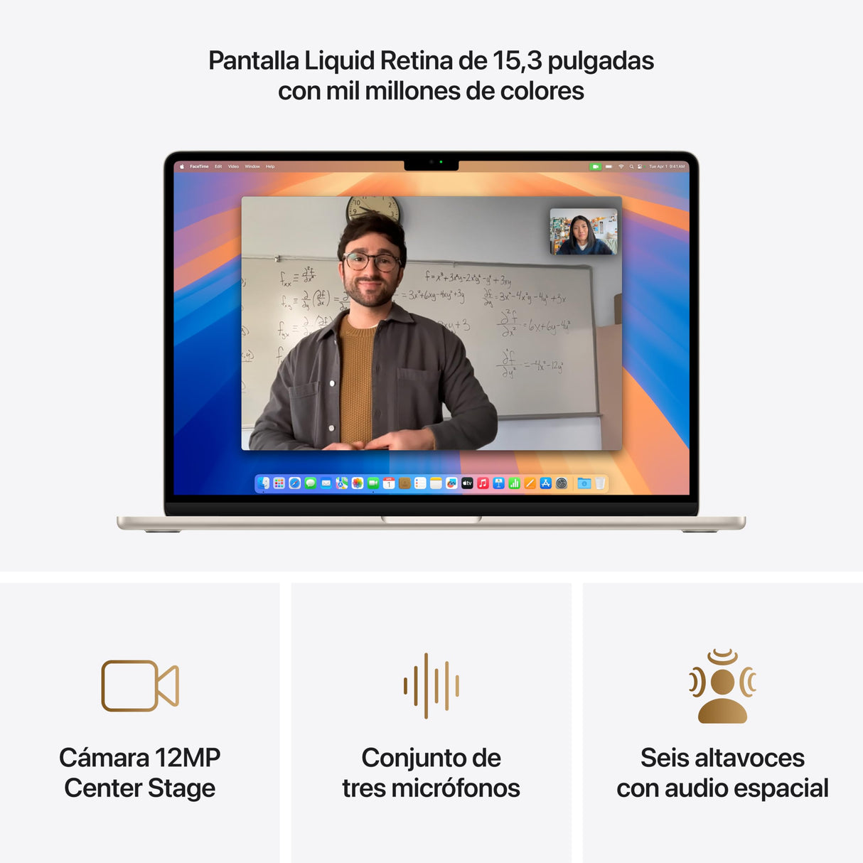 Apple 2025 MacBook Air de 15 Pulgadas con Chip M4: diseñado para Apple Intelligence, Pantalla Liquid Retina de 15,3 Pulgadas, 24 GB de Memoria unificada, 512 GB SSD, Teclado español; Blanco Estrella