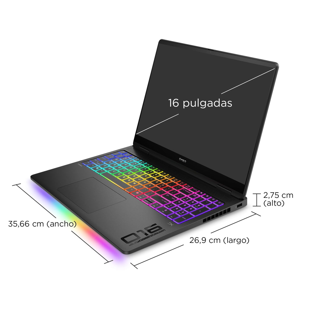 HP OMEN MAX - Ordenador Portátil Gaming de 16" OLED 240Hz (Ultra 9-275HX, 32GB RAM, 1 TB, NVIDIA GeForce RTX 5080 16GB, Windows 11) Negro - Teclado QWERTY Español
