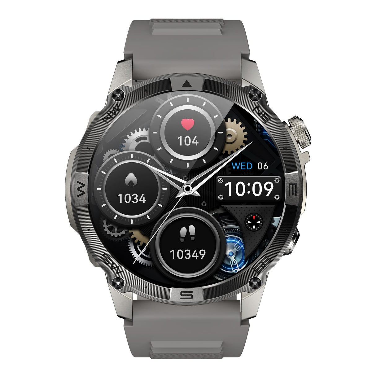 VALDUS VG40 Pro (2025) Grey, Reloj de Salud, Reloj Inteligente, con función de teléfono, Pantalla AMOLED, Deportivo, Robusto, Gris, Normal, Gris, Normal