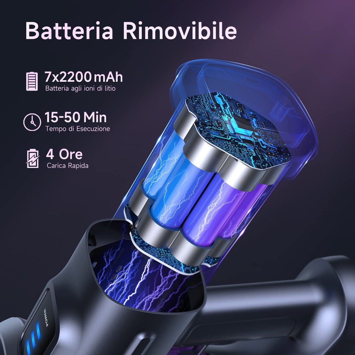 Lubluelu Aspirador Sin Cable 27000pa 235W, Escoba Eléctrica Sin Cable, 50min Autonomía Aspirador con Cepillos Anti Enredo y 2 Filtros, para Suelos Duros Alfombras Pelo de Animal
