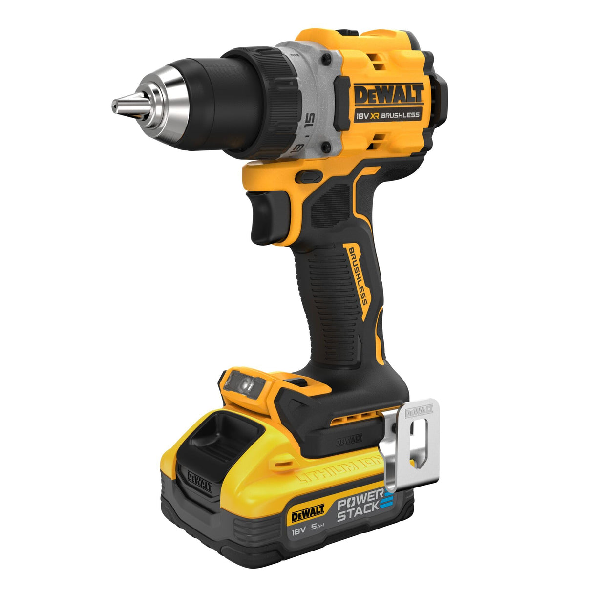Taladro atornillador 18 V 90 Nm (2 x 5,0 Ah Powerstack) en estuche TSTAK - DEWALT DCD800H2T-QW