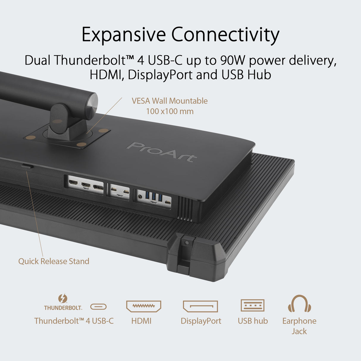 ASUS ProArt Display PA32UCXR - Monitor Profesional de 32", 4K UHD (3840 x 2160), Mini-LED, 99% Adobe RGB, 97% DCI-P3, ΔE < 1, Thunderbolt 4, VESA DisplayHDR 1400, ColourSpace, Soporte ergonómico