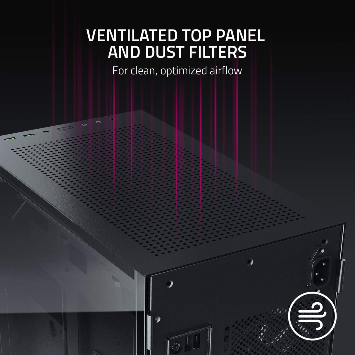 Razer Tomahawk Mini-ITX - Caja para juegos con Razer Chroma RGB (Puertas con bisagras en ambos lados, ventilación, filtro de polvo, gestión de cables, para radiadores de hasta 240 mm)