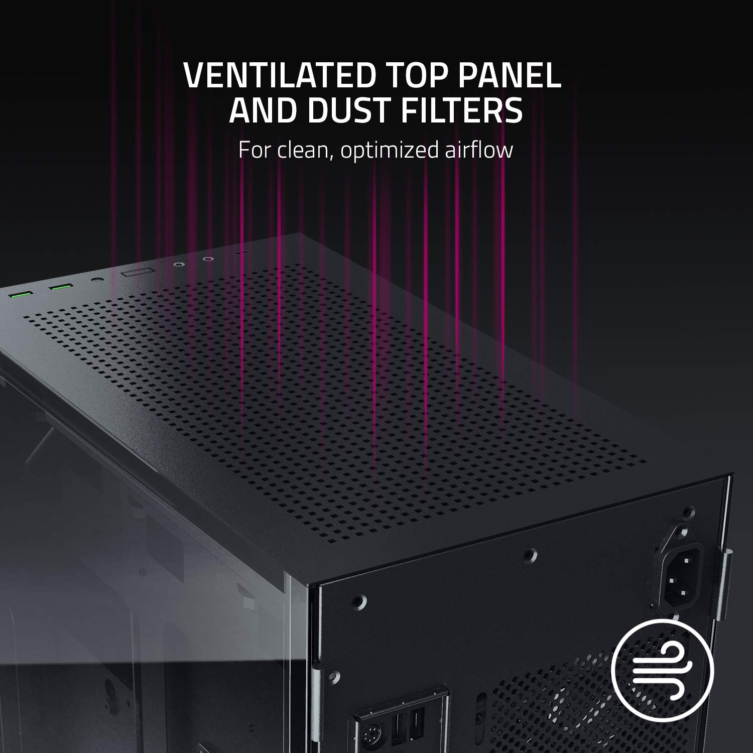 Razer Tomahawk Mini-ITX - Caja para juegos con Razer Chroma RGB (Puertas con bisagras en ambos lados, ventilación, filtro de polvo, gestión de cables, para radiadores de hasta 240 mm)