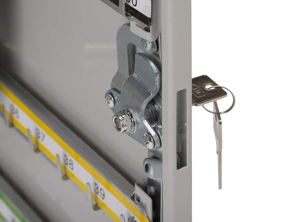 Burg-Wachter KC200HL Sterling Gabinetes de llaves de doble puerta resistentes, gris, 200 ganchos para llaves