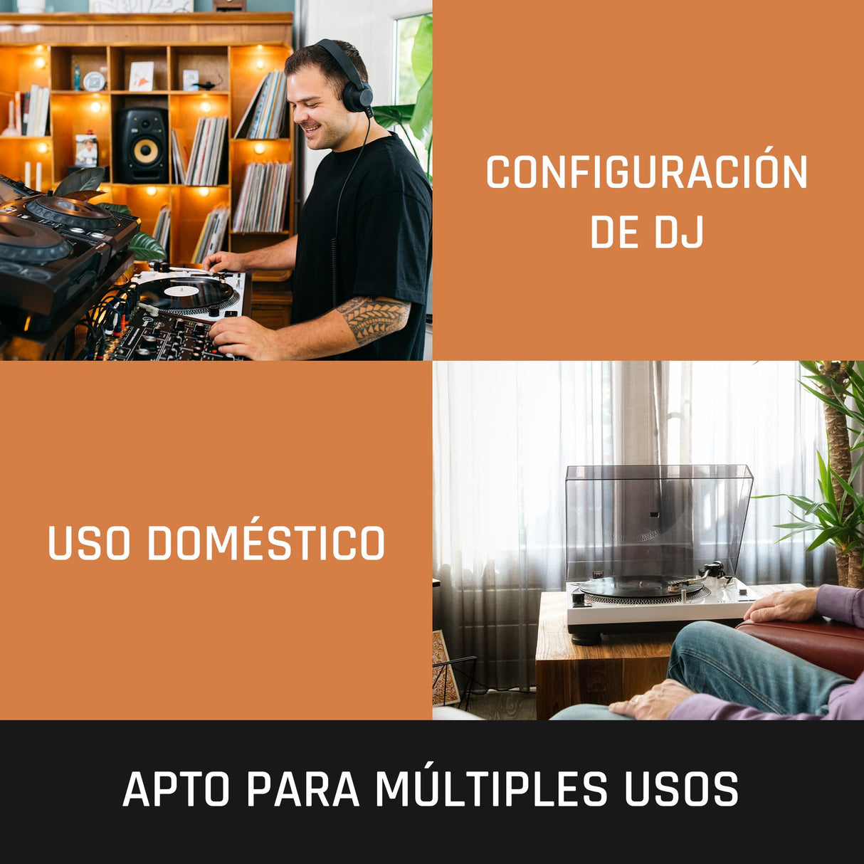 Lenco L-3810WH - Tocadiscos de accionamiento Directo - Control de Tono - Codificación USB/PC - Blanco
