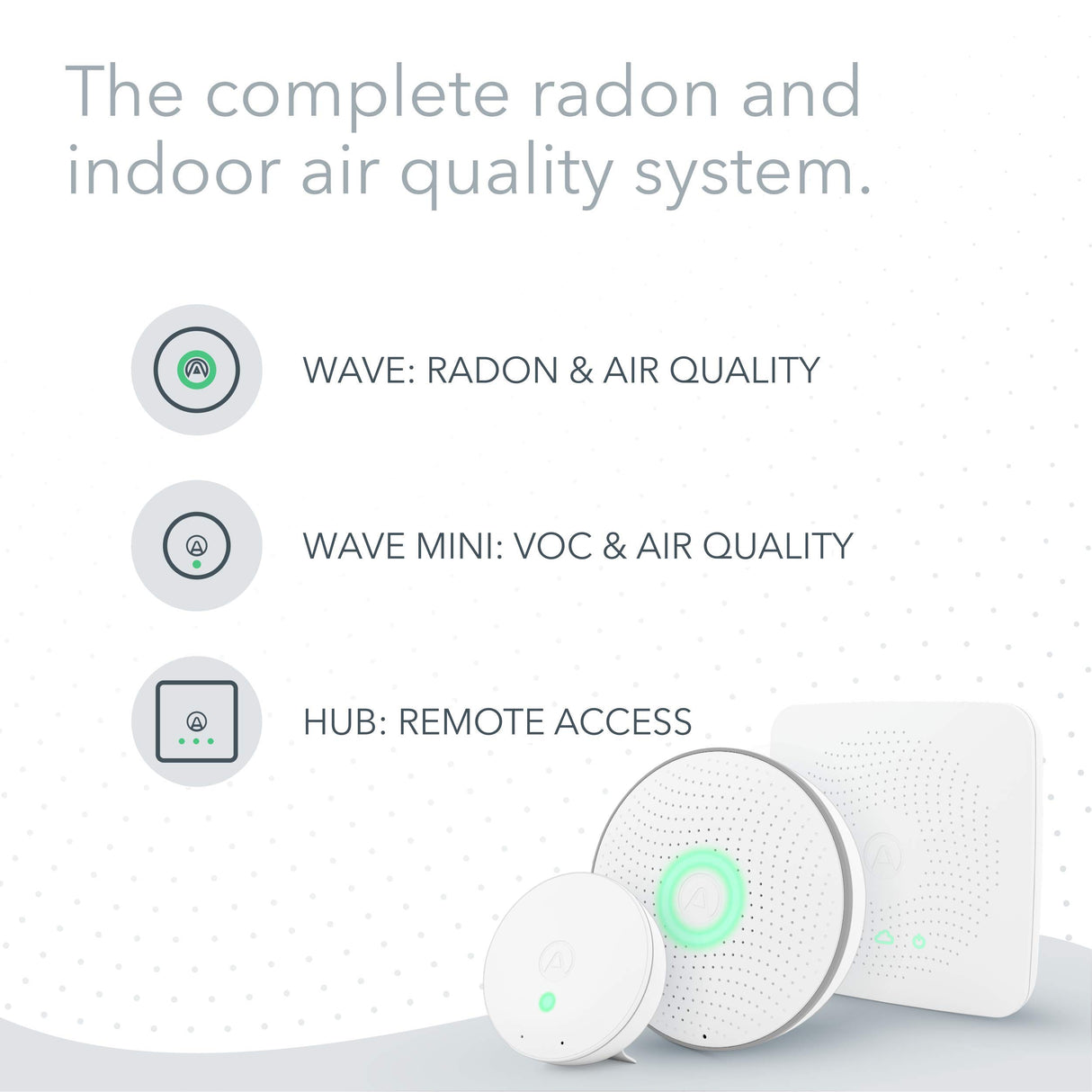 Airthings 4200 Kit de casa, Radón, Riesgo de Molde y Sistema de Monitoreo de Calidad del Aire Interior, Multi-Room