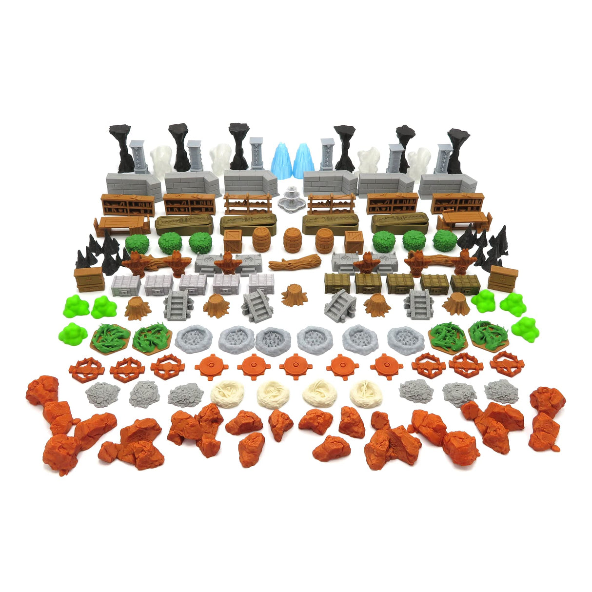 BG Expansions - Pack Completo Premium de Escenografía para Gloomhaven | 139 Piezas 3D | Construcciones, Mobiliario, Natura, Trampas y Extras | Accesorios Compatibles y Detallados a Todo Color