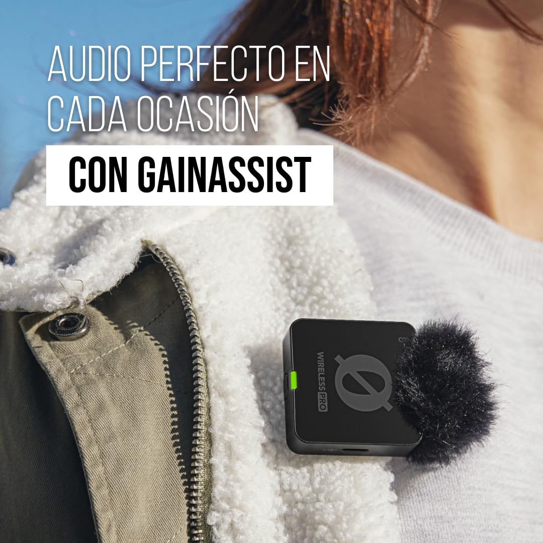 RØDE Wireless PRO es un sistema de micrófono inalámbrico compacto increíblemente potente con timecode, grabación en 32 bits de punto flotante, y una funda inteligente de carga