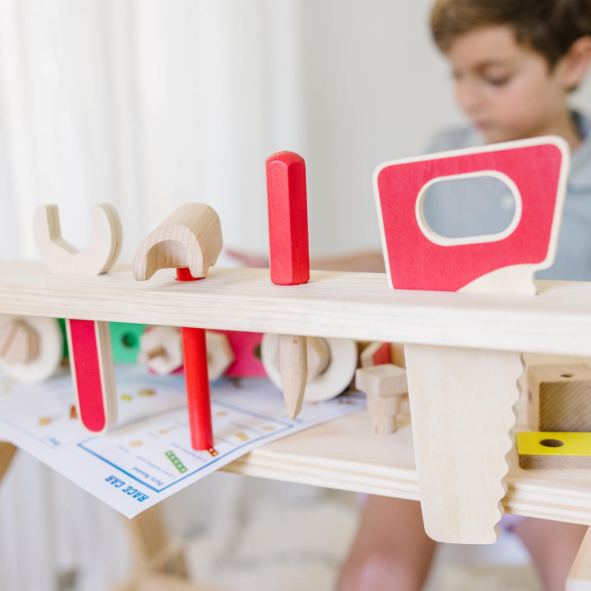 Melissa & Doug Banco de Carpintero de Madera para niños|Juguete Grande de Madera | Juego Creativo Montessori| Juego de imitación |Regalo para niños y niñas de 3 4 5 6 7 8 9 Años