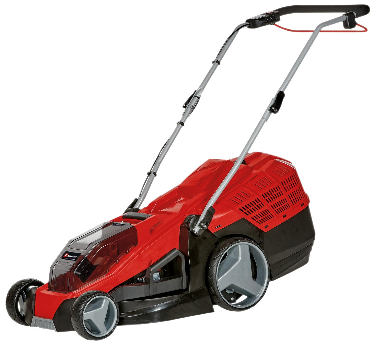 Einhell Cortacésped con batería GE-CM 36/43 Li M Power X-Change (iones de litio, tecnología TWIN-PACK, Highwheeler, incl. 2 baterías PXC 4,0 Ah y 2 cargadores rápidos)