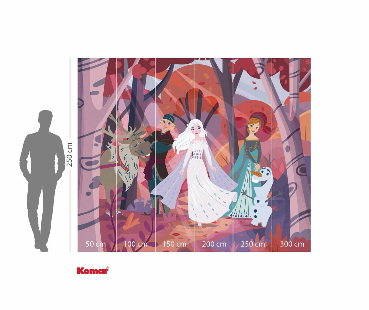 Komar WTD - Papel pintado fotográfico para habitación infantil (300 x 250 cm), diseño de Frozen de Disney