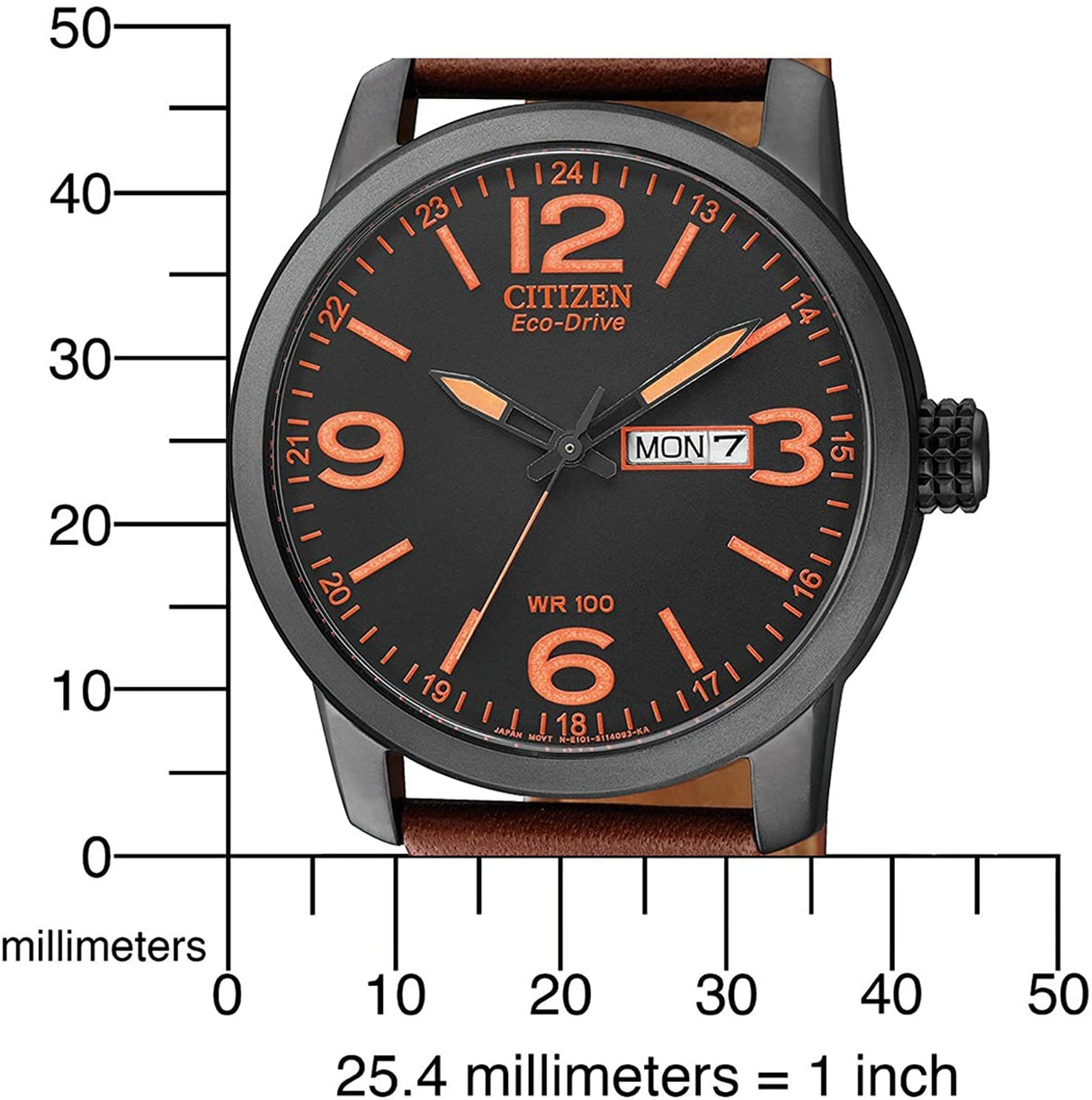 Citizen Reloj Analógico para Hombre de Eco-Drive con Correa en Cuero BM8476-07EE
