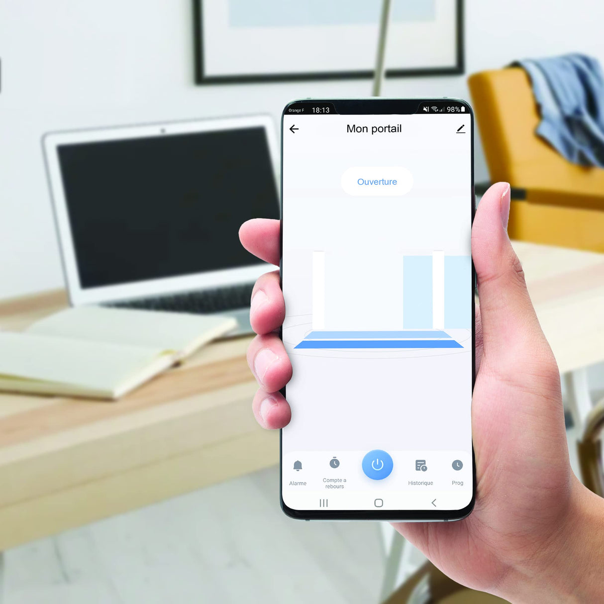 Avidsen 114465 Motorización conectada para Puerta corredera-Orea Connect, Gris