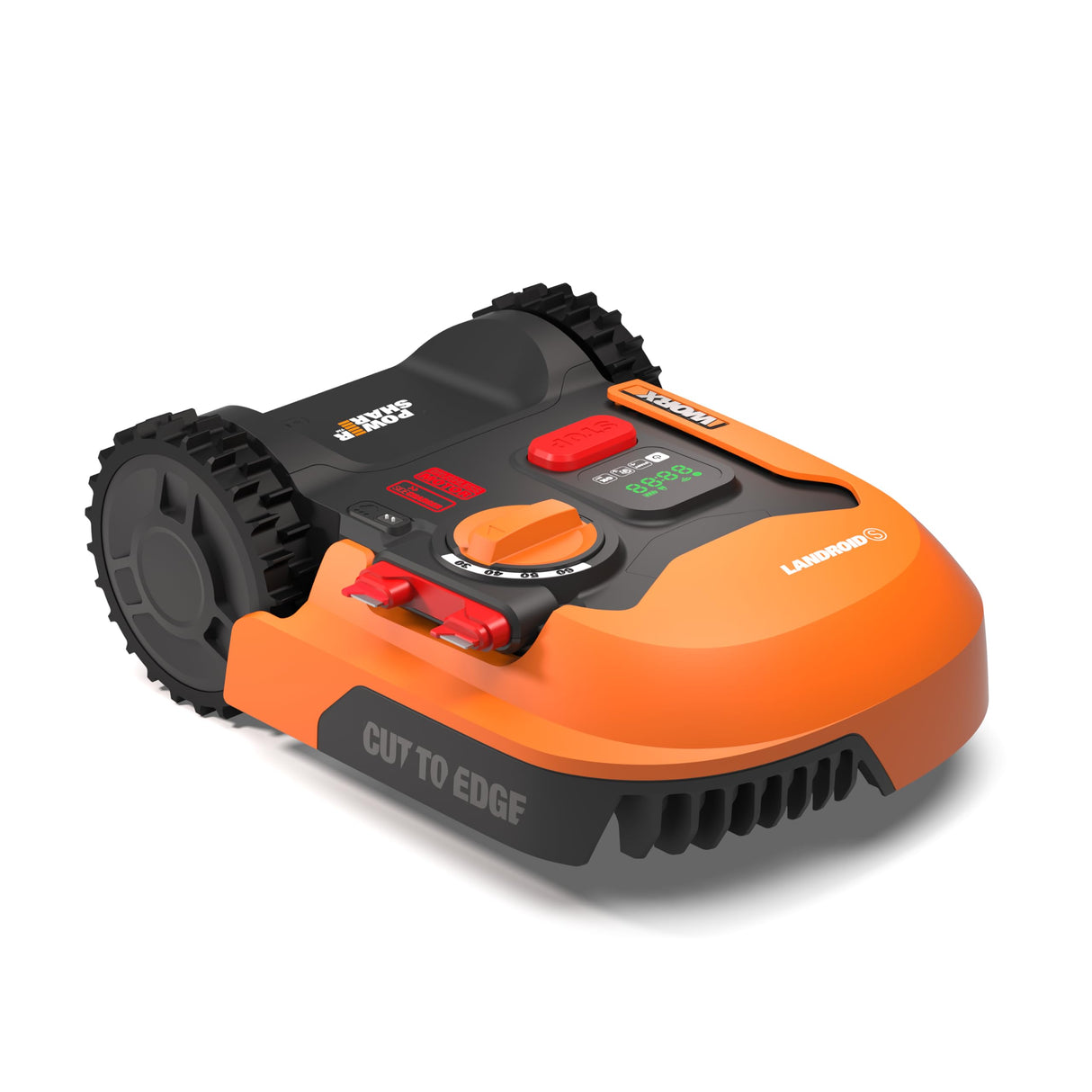 WORX WR169E Robot cortacésped con Cable delimitador de hasta 300 m², Navegación AIA, Control de Aplicaciones, Wi-Fi, Naranja-Negro