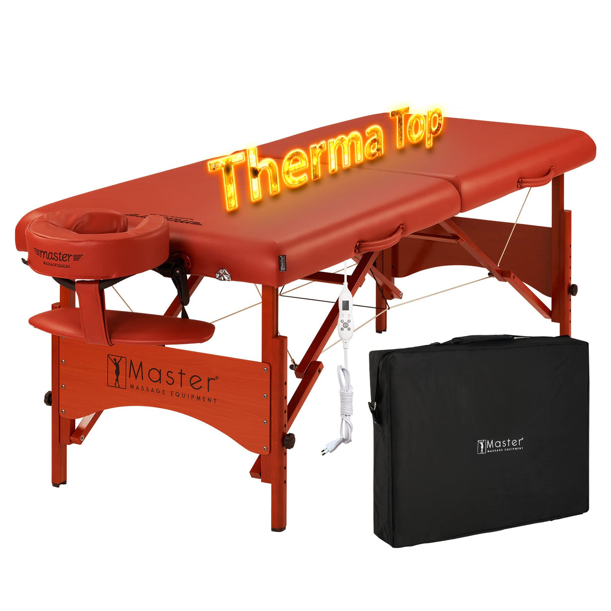 Master Masaje 71 cm Fairlane Mobil Massageliege ThermaTop Integrated Heizsystem verstellbar Klappbar Therapiebett Portable Beauty Cama de Madera Bolsa de Transporte Paquete