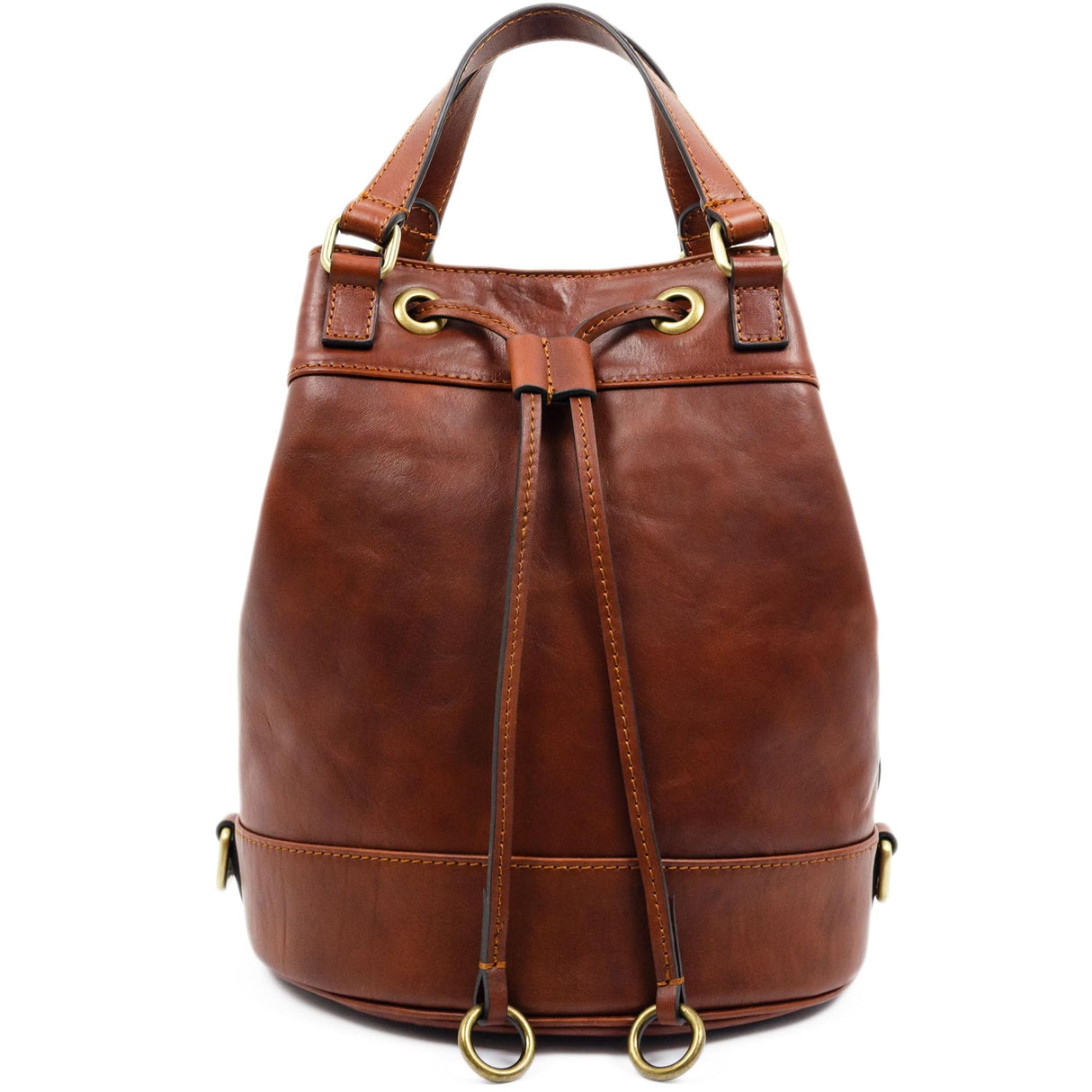 Time Resistance Bolso de Mano para Mujer de Cuero - Hecho a Mano en Italia con Cuero Auténtico de Vachetta - Bolso Ideal para Todos los Días o para Ocasiones Especiales, Coñac