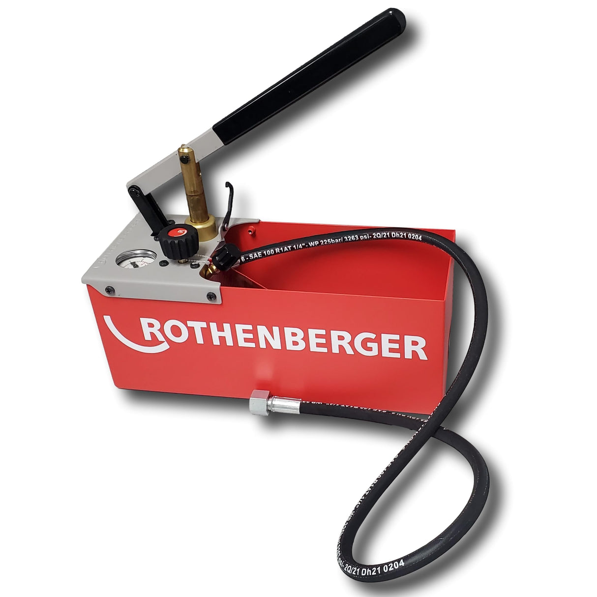 Rothenberger Bomba de prueba de presión de Rothenberger 60250 TP25, 25 bar, Negro/Plata/Rojo