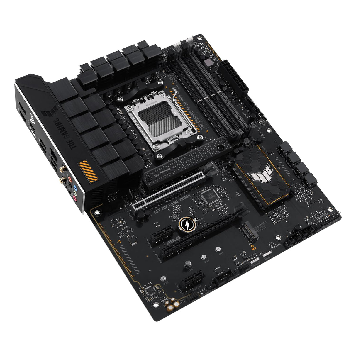 ASUS TUF Gaming A620-PRO WiFi Placa Base AMD A620 ATX (12+2 DrMOS, Wi-Fi 6, 2.5Gb Ethernet, DP, HDMI, USB 3.2 Gen 2, USB 3.2 Gen 1 Type-C, BIOS Flashback, cancelación de Ruido y Aura Sync), Negro