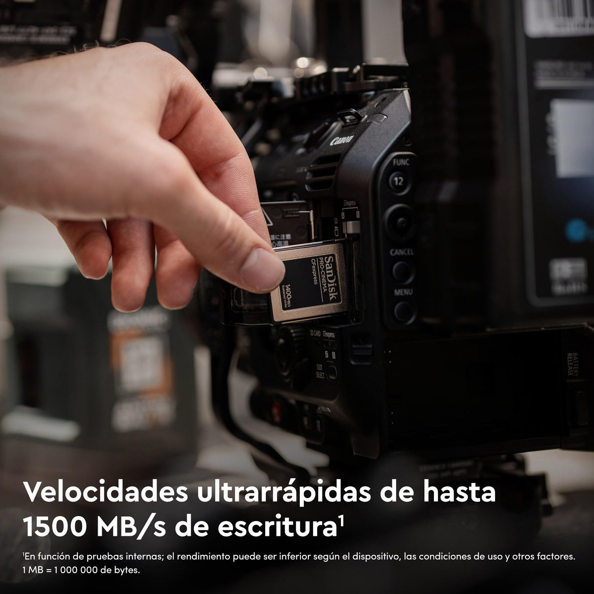 SanDisk 320 GB Pro-Cinema CFexpress Tarjeta Type B, para Grabar vídeos 8K impecables, con una Velocidad de hasta 1700 MB/s y Resistencia a caídas de hasta 1 Metro