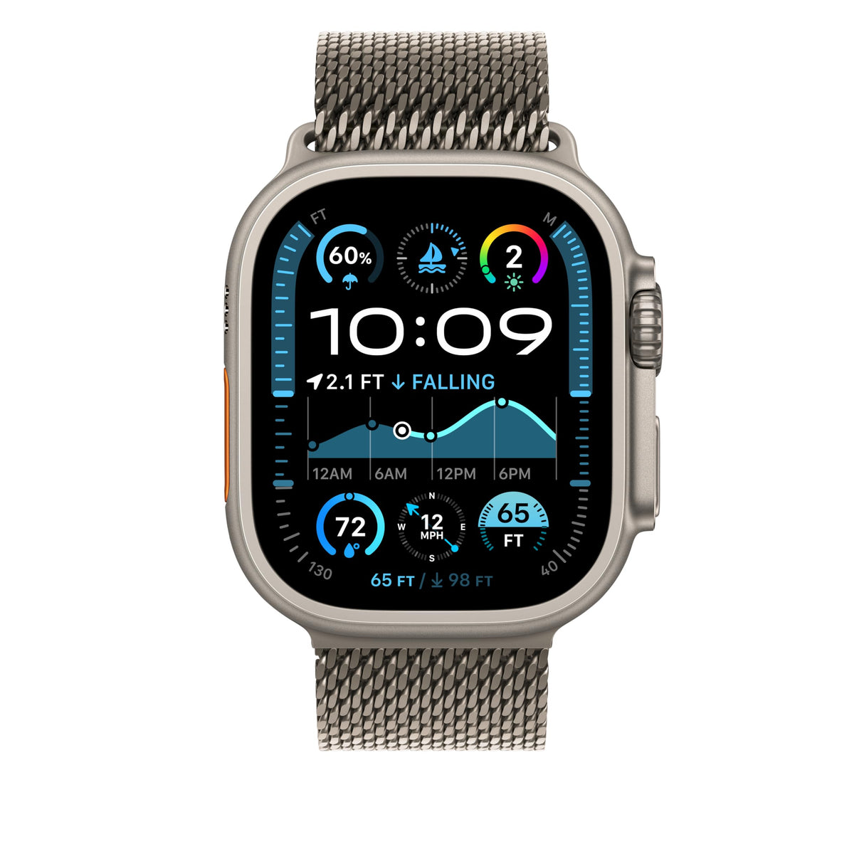 Apple Watch Band - Pulsera Milanese Loop - 49 mm - Natural - Talla L