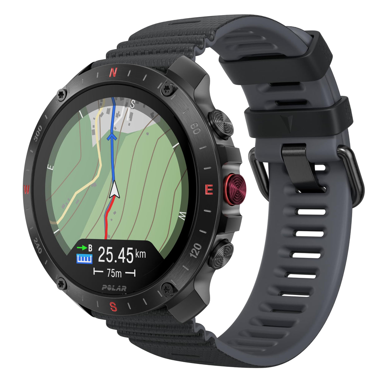 Polar Outdoor Multisport Watch Premium Grit X2 Pro: un smartwatch Robusto con GPS, Funciones de navegación avanzadas, Registro de Actividad, tecnología de biosensores y Entrenamiento con FC.