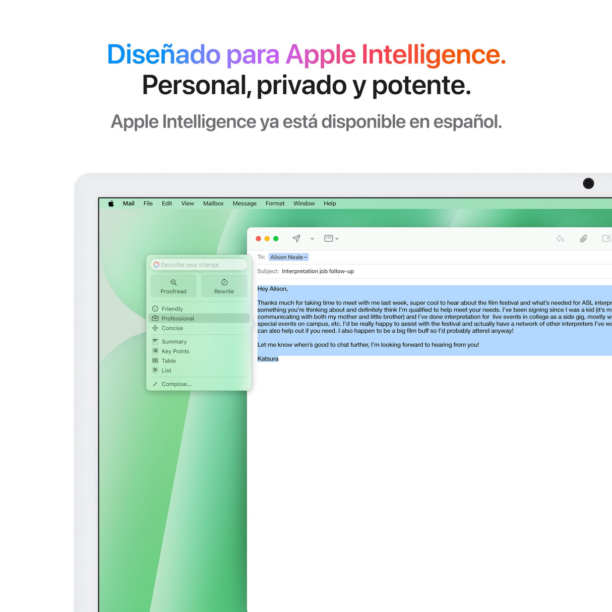 Apple iMac Ordenador de Mesa Todo en uno con Chip M4, CPU y GPU de 10 núcleos: diseñado para Apple Intelligence, Pantalla Retina de 24″, 16 GB de Memoria unificada, SSD de 512 GB - Verde