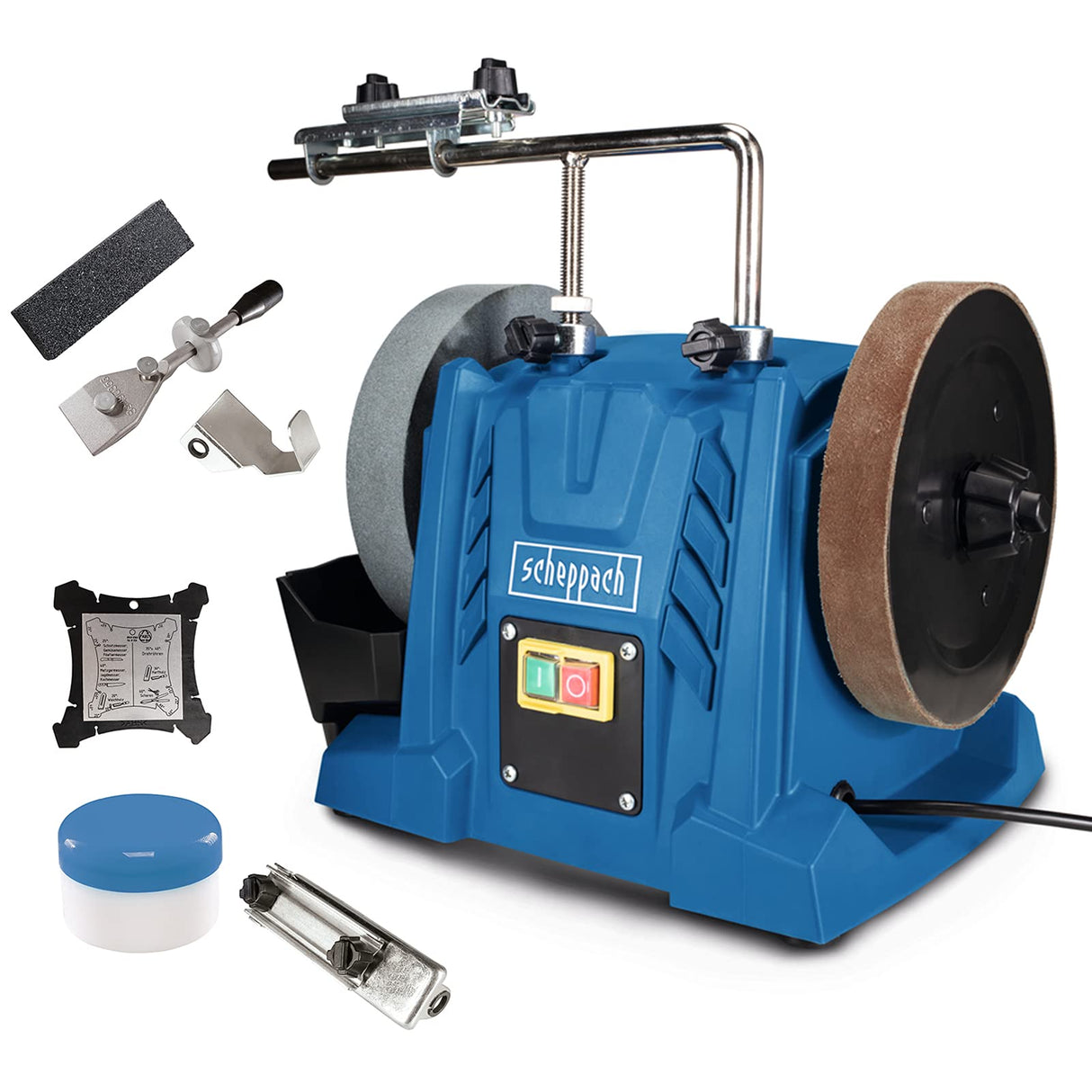 Scheppach Afiladora con muela al agua Tiger 5000s 230-240V 50Hz 150W + Kit de accesorios marca