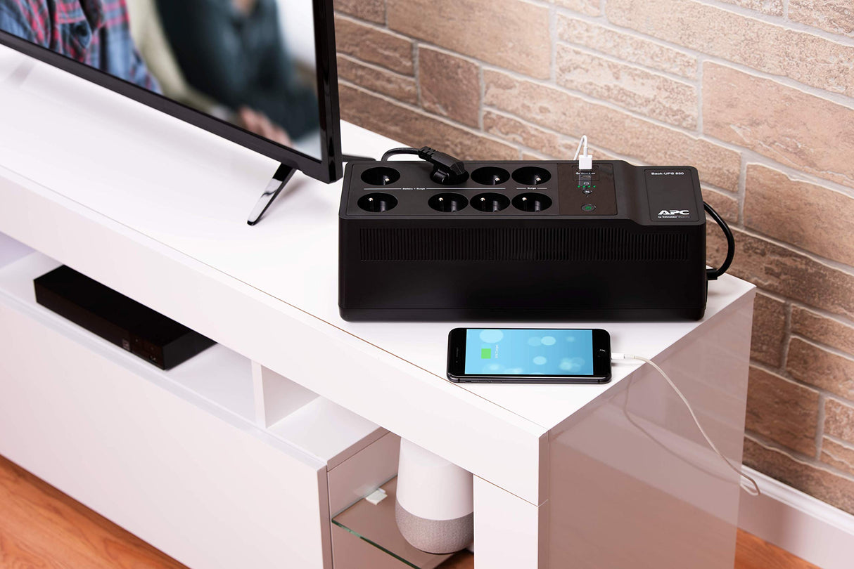 APC Back-UPS ES - BE850G2-SP - SAI de 850 VA (com 8 entradas schuko e com uma porta de carregamento USB A e C)