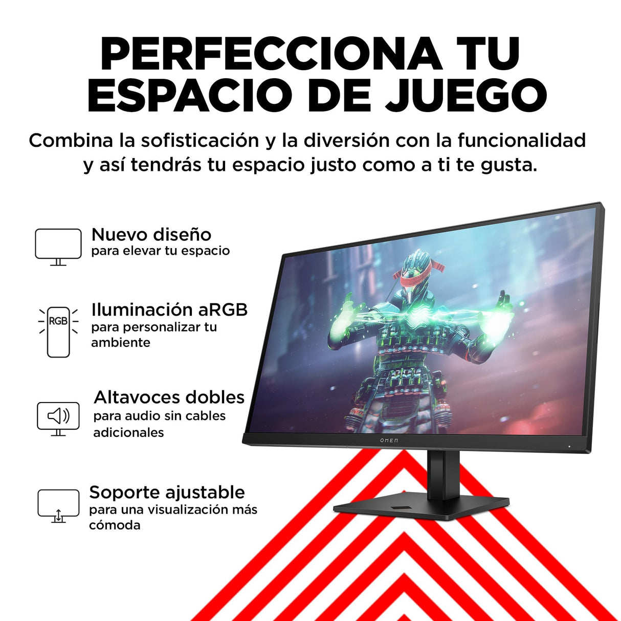 HP OMEN 27k - Monitor Gaming de 27" 4K UHD (3840 x 2160 a 144 Hz, 16:9, 1ms, HDMI, Antirreflejo, AMD FreeSync Premium, Compatible con Consolas, Altavoces) Negro